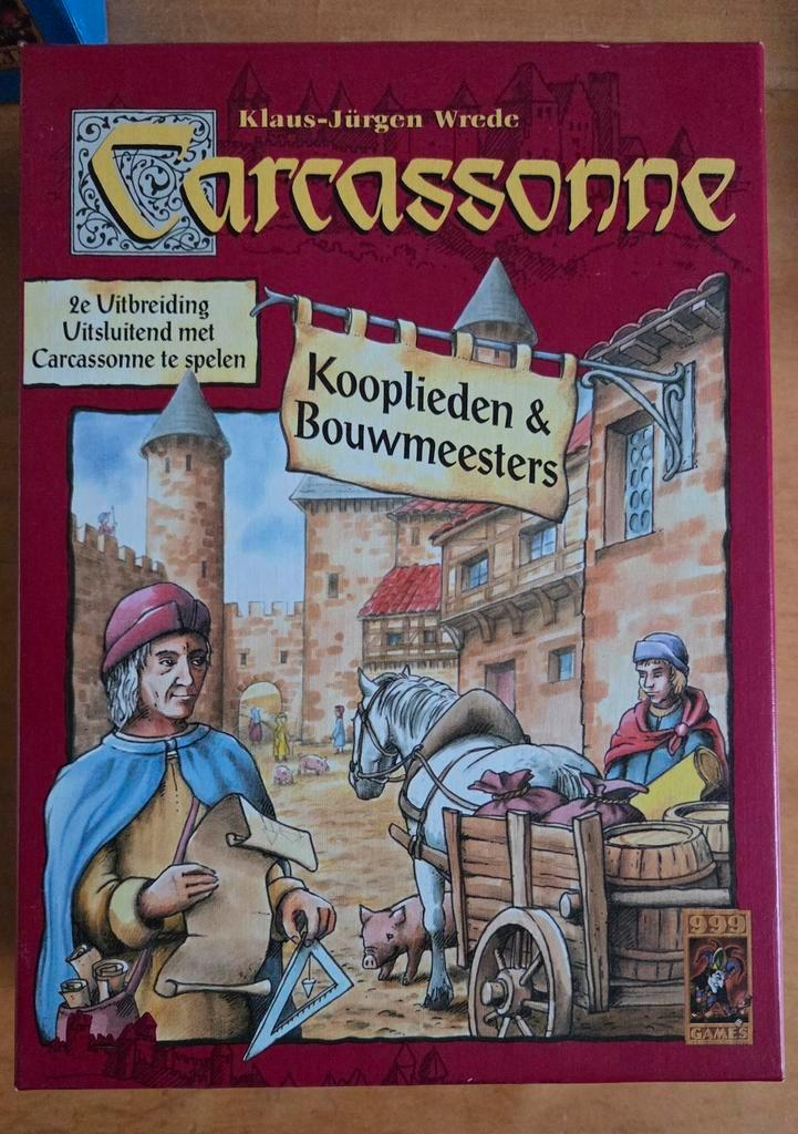 Carcassonne: Kooplieden & Bouwmeesters Uitbreiding, Hobby en Vrije tijd, Gezelschapsspellen | Bordspellen, Zo goed als nieuw, Een of twee spelers