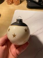 Kerstbal beige sterren, Diversen, Kerst, Ophalen of Verzenden, Zo goed als nieuw