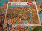 King Puzzel 1000 stukjes - Amsterdam Koningsdag, Ophalen of Verzenden, 500 t/m 1500 stukjes, Gebruikt, Legpuzzel