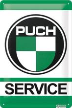 Puch Service.  Metalen wandbord in reliëf 20 x 30 cm.., Ophalen of Verzenden, Nieuw, Reclamebord