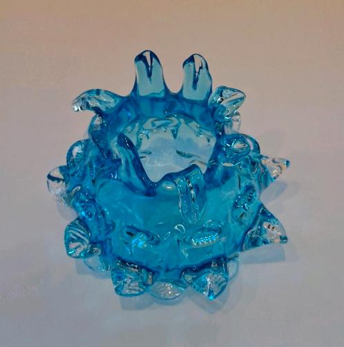 Prachtige Zeldzame  Blauwe Design Vaas, Antiek en Kunst, Antiek | Glas en Kristal, Ophalen of Verzenden