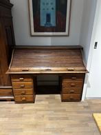 Authentiek houten rolluikbureau – vintage secretaire met lad, Ophalen, Gebruikt, Vintage, klassiek