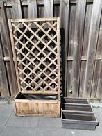 Plantenbak met klimrek + 3 kweekbakken, Tuin en Terras, Bloembakken en Plantenbakken, Gebruikt, Minder dan 60 cm, Ophalen of Verzenden