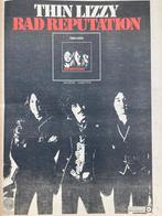 Paginagrote A3 advertentie THIN LIZZY Bad Reputation release, Ophalen of Verzenden