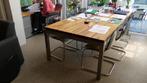 Tafel met 8 stoelen, Ophalen, Gebruikt, 100 tot 150 cm, 200 cm of meer