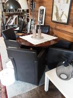 Ronde tafel met 4 stoelen, Ophalen, Gebruikt, Zwart, Hout