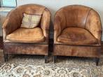 Set van twee Chesterfield fauteuils, Ophalen, Gebruikt, Klassiek, 50 tot 75 cm