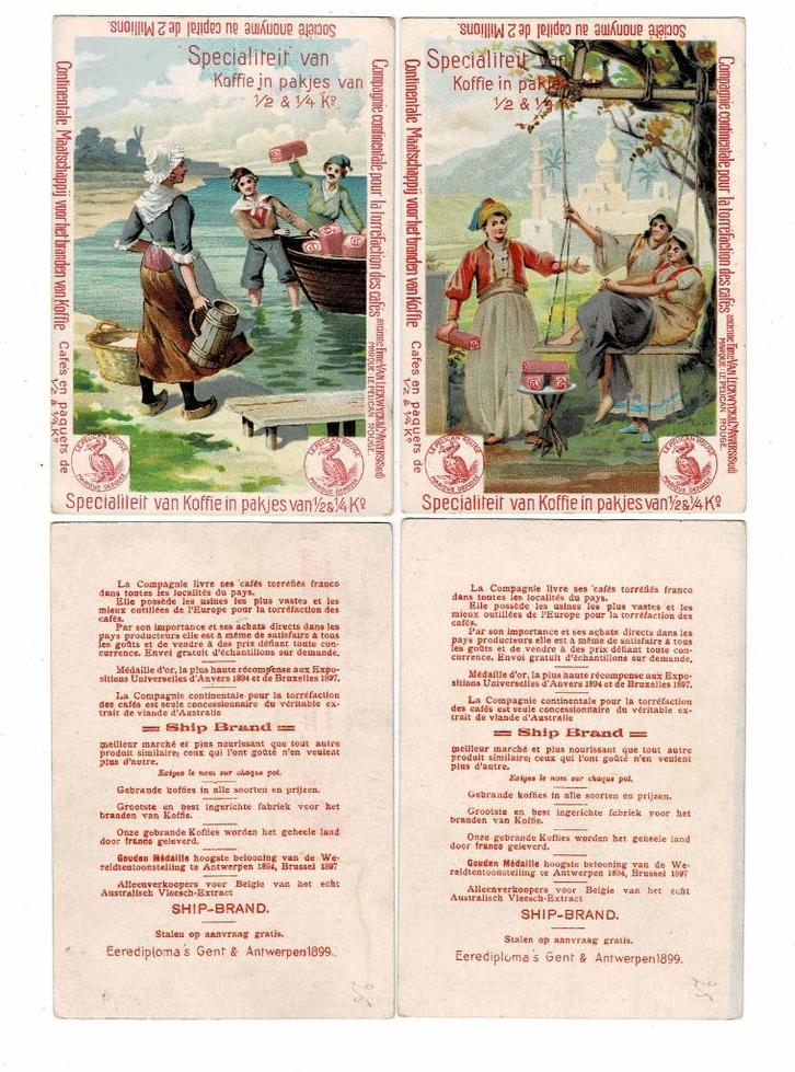 Oude chromo's van "DE ROODE PELIKAAN", Verzamelen, Merken en Reclamevoorwerpen, Zo goed als nieuw, Overige typen, Verzenden