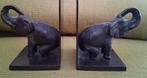 2  franse art deco olifanten boekensteunen jaren 20, Ophalen of Verzenden