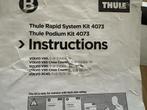 Thule Dakdragers Volvo V60 & XC40, Auto diversen, Dakdragers, Ophalen of Verzenden, Gebruikt