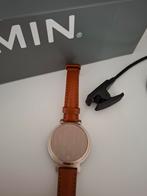 Garmin Lily 2 Classic Smartwatch cream gold met leren band, Overige merken, Leer, Staal, Verzenden