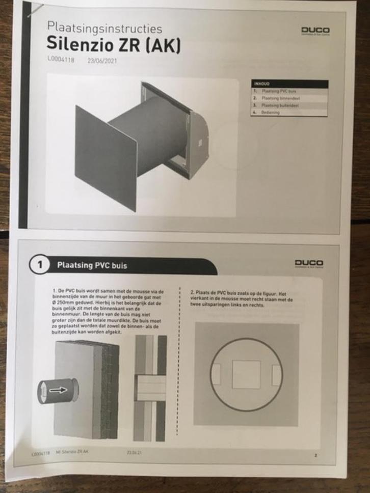 Duco Silenzio ZR AK muurventilatiesysteem nieuw, Doe-het-zelf en Verbouw, Ventilatie en Afzuiging, Nieuw, Ventilator, Ophalen of Verzenden