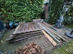 Houten Schuttingdelen en Palen - Gebruikt, Tuin en Terras, Schuttingen, Ophalen, 6 meter of meer, Hout, 1 tot 2 meter