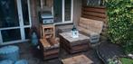 Loungeset van veilingkratjes, Tuin en Terras, Tuinsets en Loungesets, Ophalen, Gebruikt, Hout