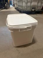 Kunststof emmer met deksel – 25 liter (wit), Ophalen, Zo goed als nieuw, Kunststof, Met deksel