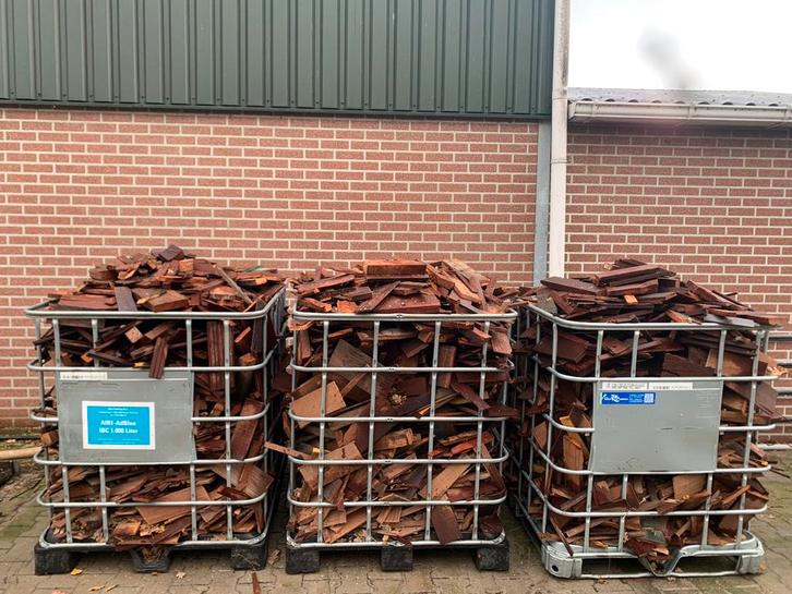Azobé brandhout direct stookbaar!, Tuin en Terras, Haardhout, Overige houtsoorten, 6 m³ of meer, Ophalen