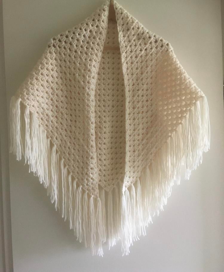 Room witte omslagdoek stola nieuw handgemaakt, Kleding | Dames, Ophalen of Verzenden, Nieuw, Maat 38/40 (M), Wit