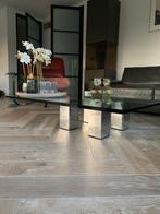 Abel van Beek Salontafel glas, Huis en Inrichting, Ophalen, Vierkant, Minder dan 50 cm, 100 tot 150 cm