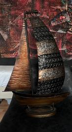 Metalen zeilboot decoratie – industrieel, Ophalen, Zo goed als nieuw