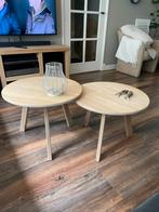 Te koop massief eiken salontafels ook ovaal, 50 tot 75 cm, Eikenhout, Ophalen of Verzenden, Ovaal