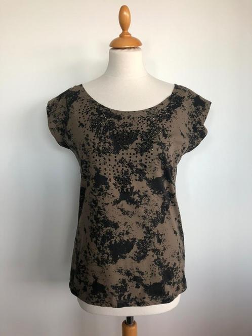 T-shirt, maat S, Kleding | Dames, T-shirts, Gedragen, Maat 36 (S), Bruin, Korte mouw, Verzenden