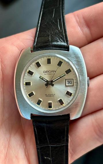 38mm Giroxa mechanisch vintage horloge beschikbaar voor biedingen