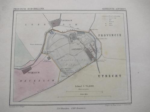 11 Asperen kasteel Heukelum Litho Kuyper 1867, Antiek en Kunst, Kunst | Litho's en Zeefdrukken, Ophalen of Verzenden