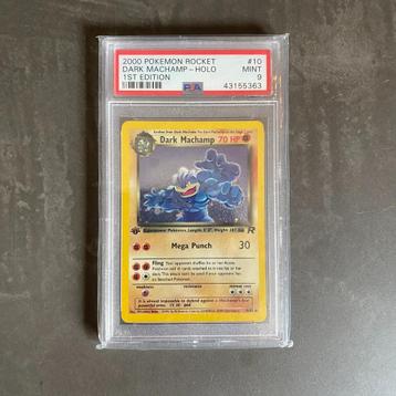 Pokémon Rocket #10 Dark Machamp Holo 1st Edition PSA 9 beschikbaar voor biedingen