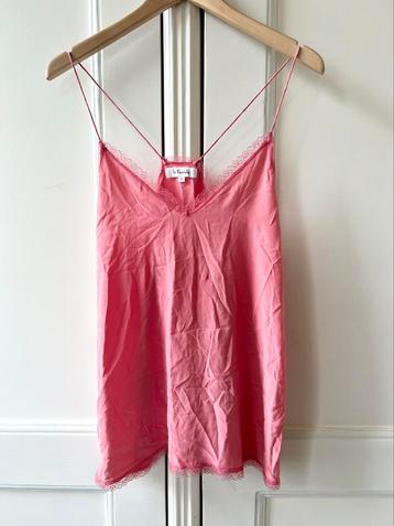 Les Favorites top met kant zijde roze, maat S - NP 99,95 beschikbaar voor biedingen