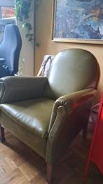 Flinke fauteuil olijfgroen, Huis en Inrichting, Fauteuils, Ophalen, Gebruikt, 75 tot 100 cm, 50 tot 75 cm
