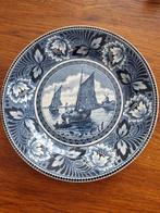 Delfts Blauw Decoratief Bord met Zeilschip, Antiek en Kunst, Ophalen of Verzenden