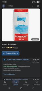knauf rotband pleistergips 20kg, Doe-het-zelf en Verbouw, Isolatie en Afdichting, Overige materialen, Nieuw, Minder dan 5 m², Ophalen