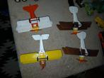 4 oude plastic vliegtuigjes, Ophalen of Verzenden, Zo goed als nieuw