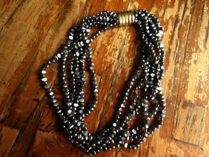 verzameling partij sieraden, ketting oorbellen armband., Sieraden, Tassen en Uiterlijk, Kettingen, Gebruikt, Overige materialen