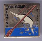BIG fishing game Mauritius zilverkleurig PIN ( BLAD0_025 ), Verzenden, Nieuw, Sport, Speldje of Pin