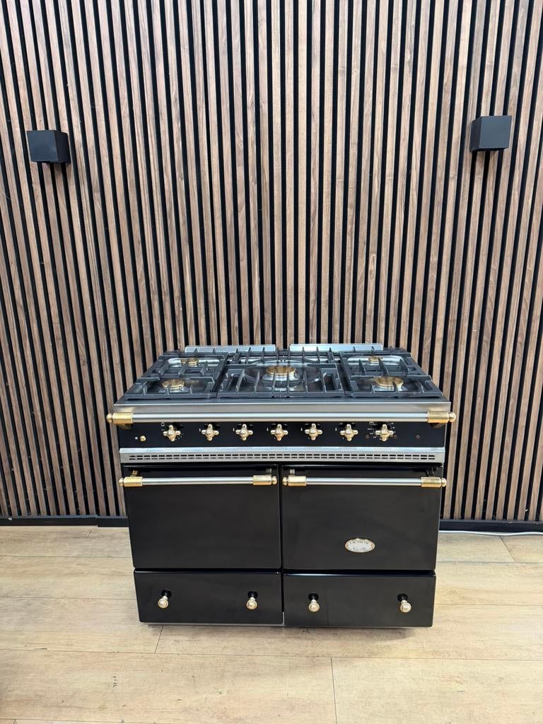 Prachtige Zwarte Lacanche Fornuis 100 cm (Gratis bezorgen), Witgoed en Apparatuur, Fornuizen, Zo goed als nieuw, Vrijstaand, Gas