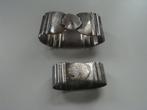 set van 2 oude servetringen , verzilverd ~ Merk PAKO, Antiek en Kunst, Antiek | Goud en Zilver, Ophalen of Verzenden, Zilver