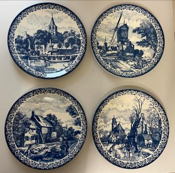 Delfts Blauw Borden - 4 Jaargetijden Set beschikbaar voor biedingen