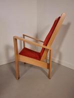 Vintage brutalist design fauteuil stoel Wim Mulder Sedes, Ophalen of Verzenden, Hout, 50 tot 75 cm