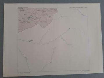B035 / Plattegrond Oost Gelderland + Duitsland litho 1920 beschikbaar voor biedingen