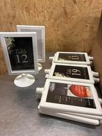 20 Demonteerbare Tafelkaarthouders, Huis en Inrichting, Woonaccessoires | Kandelaars en Kaarsen, Ophalen, Kunststof, Wit, Zo goed als nieuw