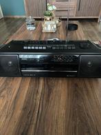 Vintage Hitachi TRK-W350e Radio met Cassettespeler, Ophalen of Verzenden, Gebruikt, Radio, Met cd-speler