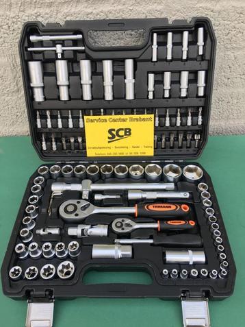 Doppendoos 108 delig  1/2"en 1/4 " aansluiting Triman nieuw! beschikbaar voor biedingen