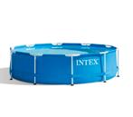 Intex zwembad met zandfilterset, trapje, zeil en meer, Tuin en Terras, Zwembad-toebehoren, Ophalen, Gebruikt