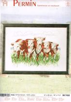 Cado permin groot borduurpakket  koeien in de wei oude prijs, Ophalen of Verzenden, Nieuw, Handborduren, Borduurpakket