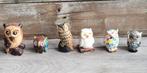 Leuke set van 6 uilenbeeldjes, Ophalen of Verzenden, Zo goed als nieuw, Dier