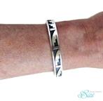 Mooie zware KABANA Native American stijl overlay armband!, Sieraden, Tassen en Uiterlijk, Zo goed als nieuw, Zilver, Zilver, Verzenden