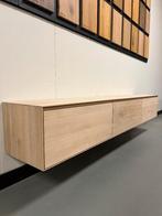 Massief Eiken Zwevend TV-Meubel, Huis en Inrichting, Kasten | Televisiemeubels, Ophalen, 150 tot 200 cm, Eikenhout, Nieuw