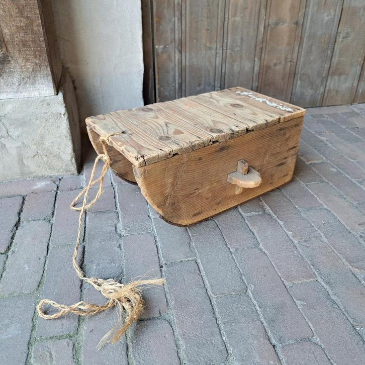 Oude brocante houten slee kinderslee arreslee sleetje Etage3, Huis en Inrichting, Woonaccessoires | Overige, Gebruikt, Ophalen of Verzenden