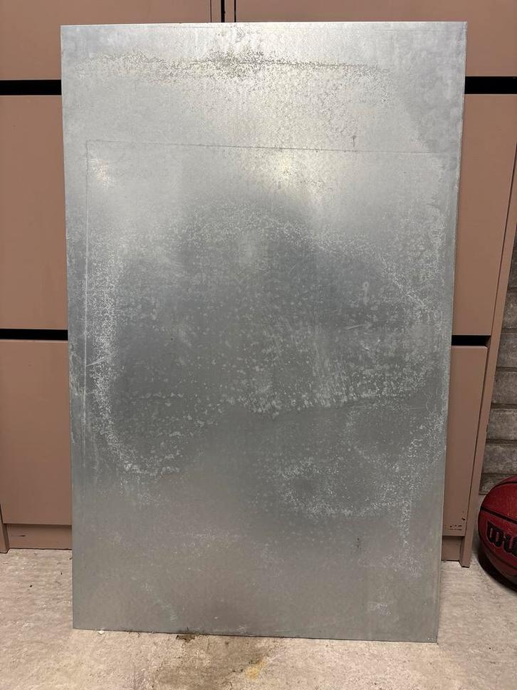 RVS Plaat 100x63 cm - Roestvrij Staal, Doe-het-zelf en Verbouw, Metalen, Gebruikt, Overige metalen, Ophalen